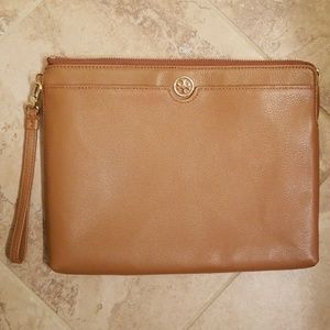 Authentic Tory Burch Landon Zip Pouch Clutch